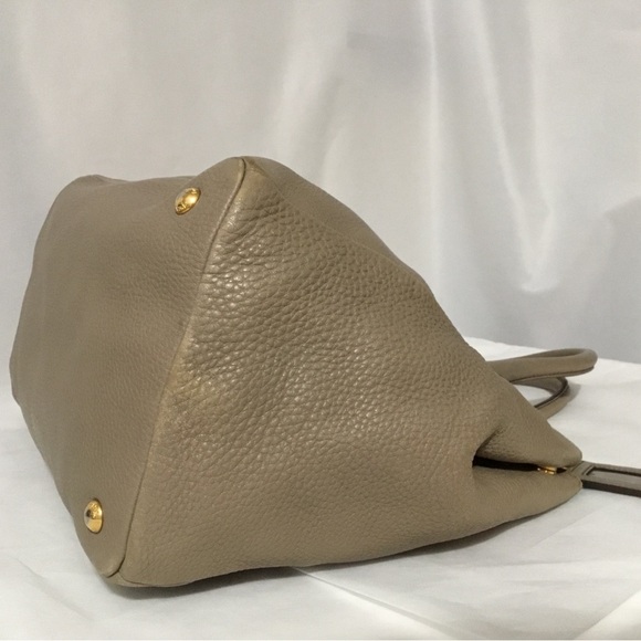 Authentic PRADA Pebbled Leather Tote Bag with Strap - Picture 6 of 16